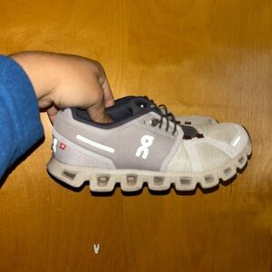 On Running Women's Sneakers in Gray and Cream